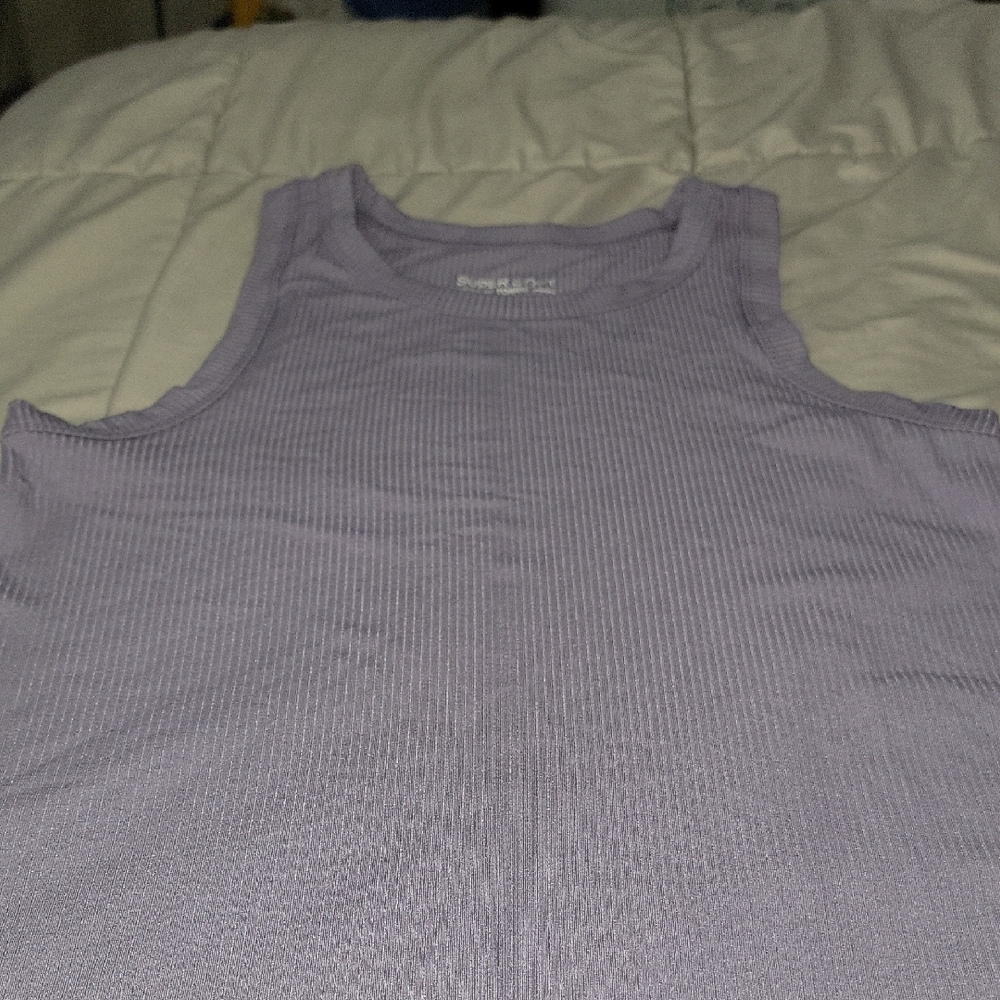 Torrid Lavender Ribbed Tank Top - Picture 3 of 3